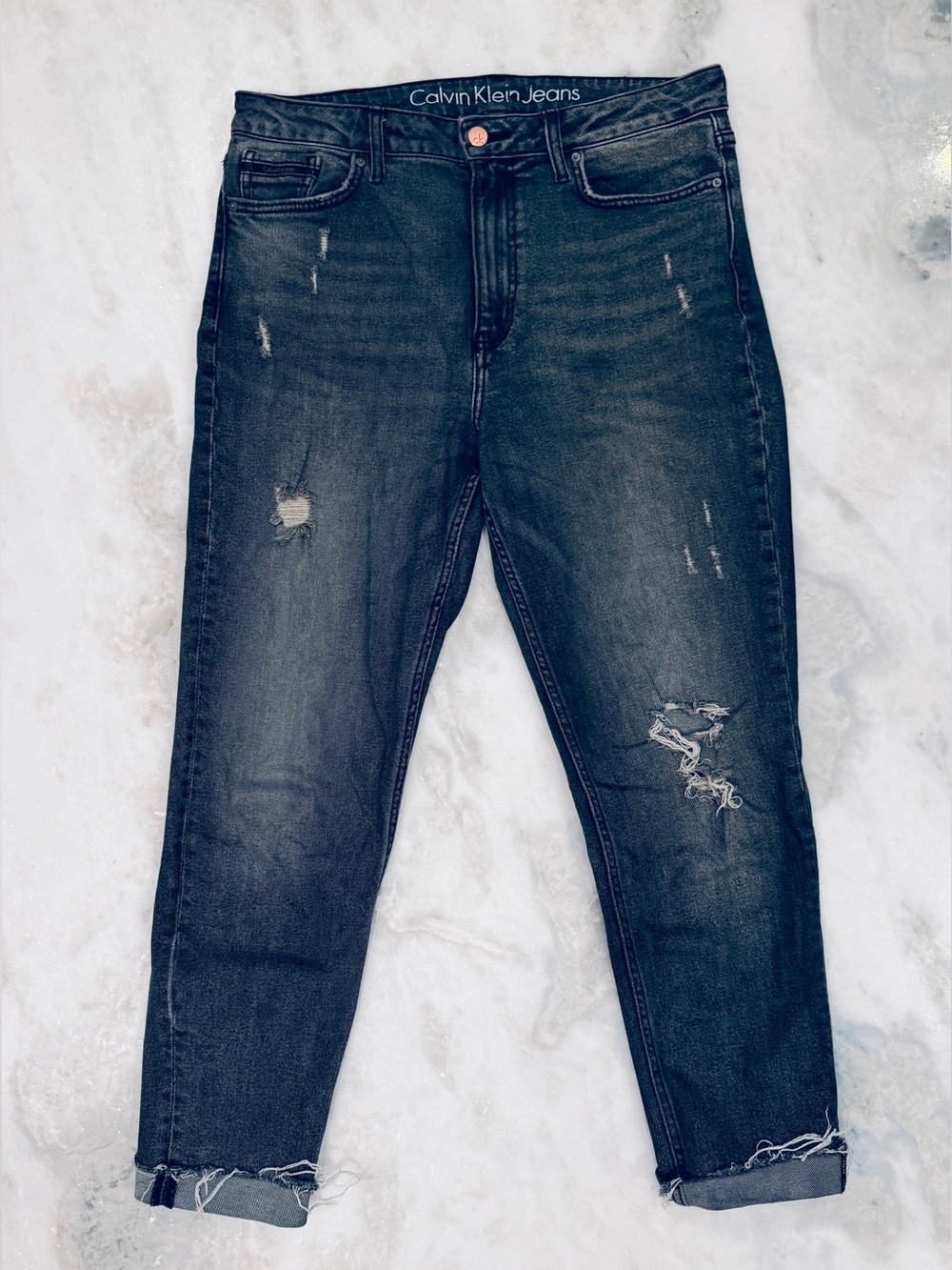 Calvin Klein gray denim jeans capris size 31 stretch